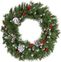 24in Unlit Frosted Berry Artificial Christmas Wreath